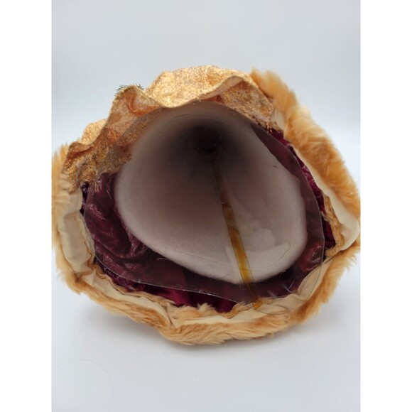 Large Santa figure or tree topper 21" Old world style gold & dark red - Picture 9 of 12